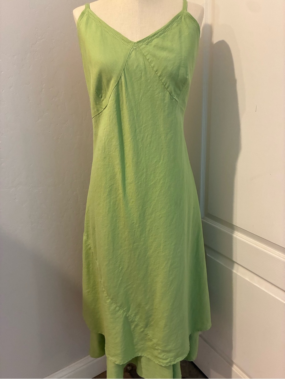 Ashley Stewart Lime Green Slip Midi Dress Size 16W
